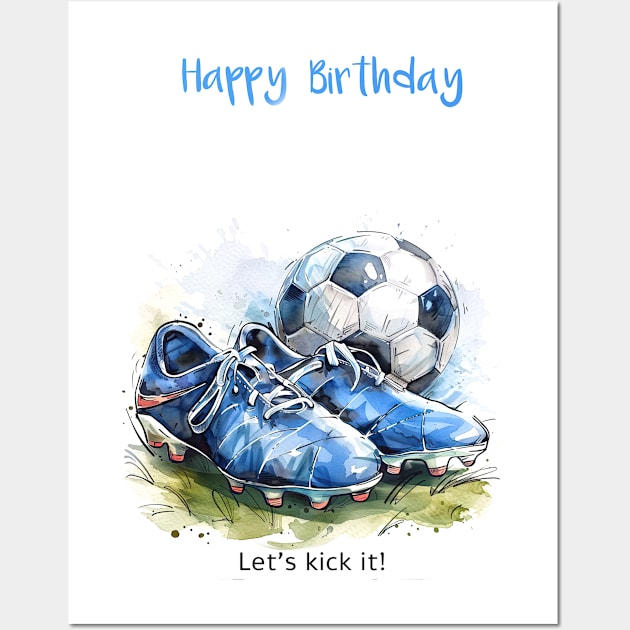 Soccer Birthday Wall Art by RosaliArt